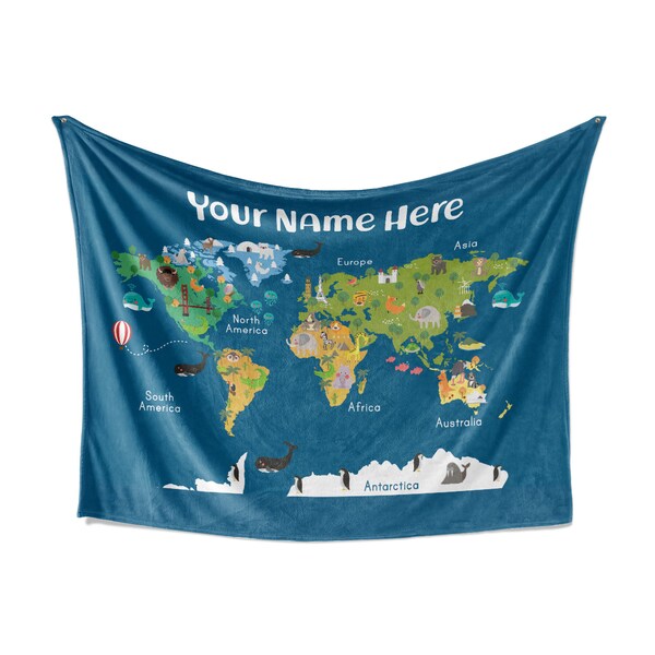 World Map Bedding Etsy