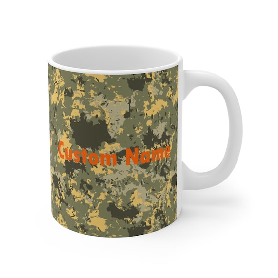 Custom Camo Coffee Mug Add Your Personalized Text to Our 