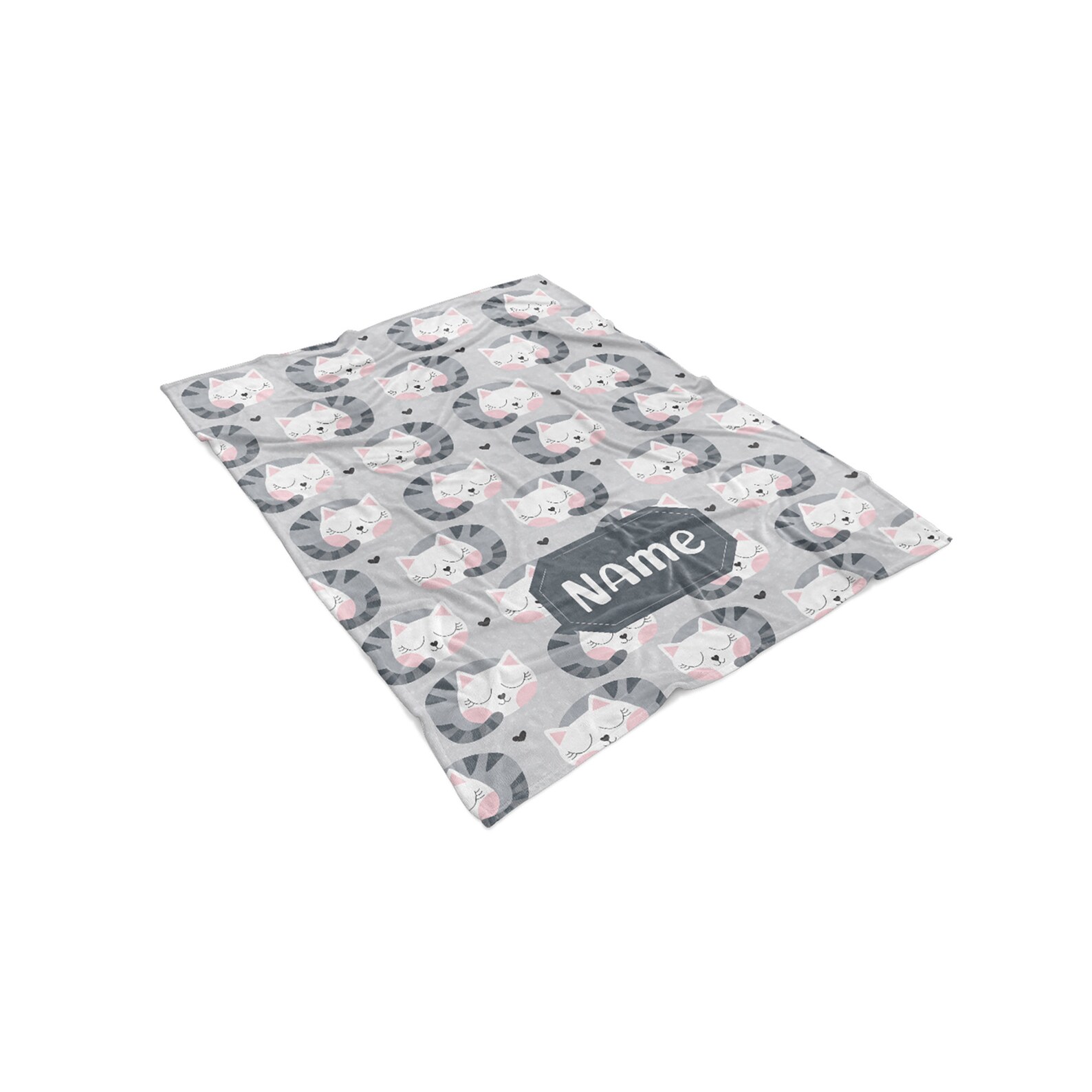 Cat Pattern Theme Personalized Fleece and Sherpa Blankets Etsy