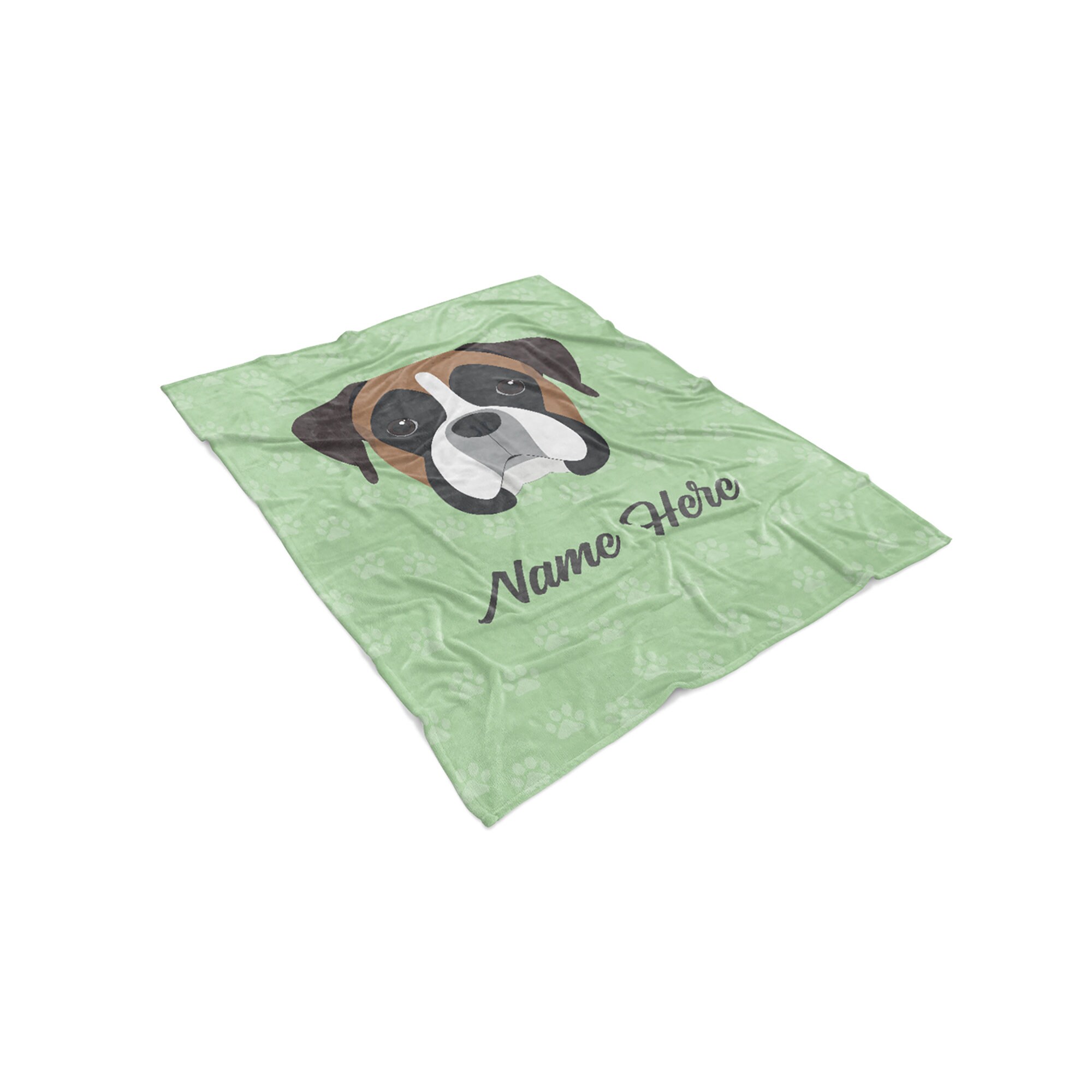 Boxer Personalized Custom Fleece and Sherpa Blankets With Your Etsy