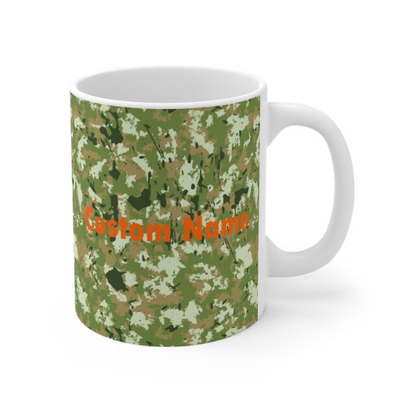 Custom Camo Coffee Mug Add Your Personalized Text to Our 