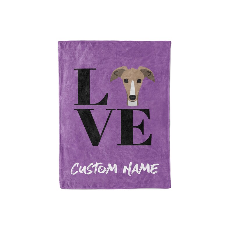 Greyhound Personalized Custom Fleece and Sherpa Blankets With Etsy