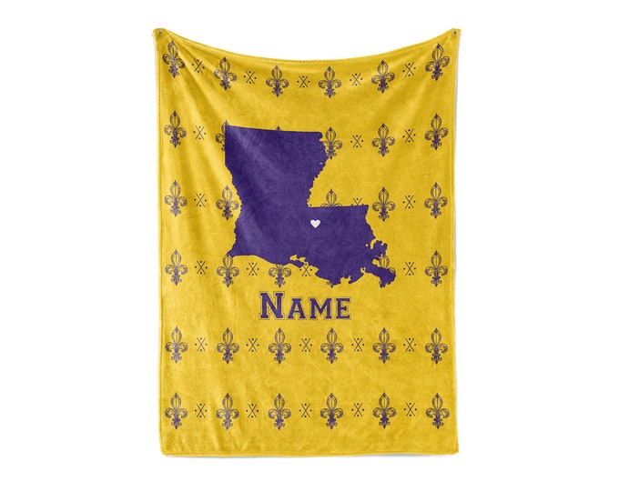Handmade LSU Blanket Etsy