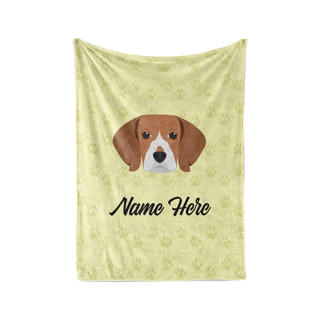Beagle Personalized Custom Fleece and Sherpa Blankets With Etsy