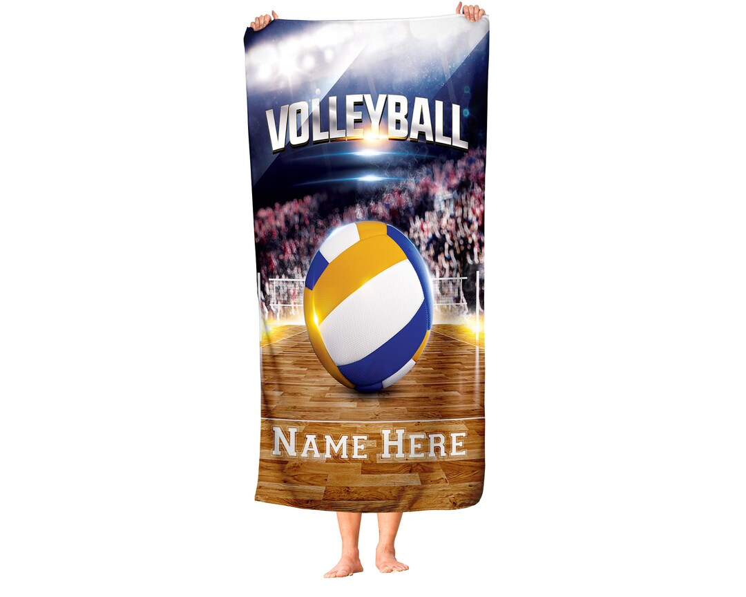 Volleyball Personalized Volley Ball Themed Towel Customize Your Beach