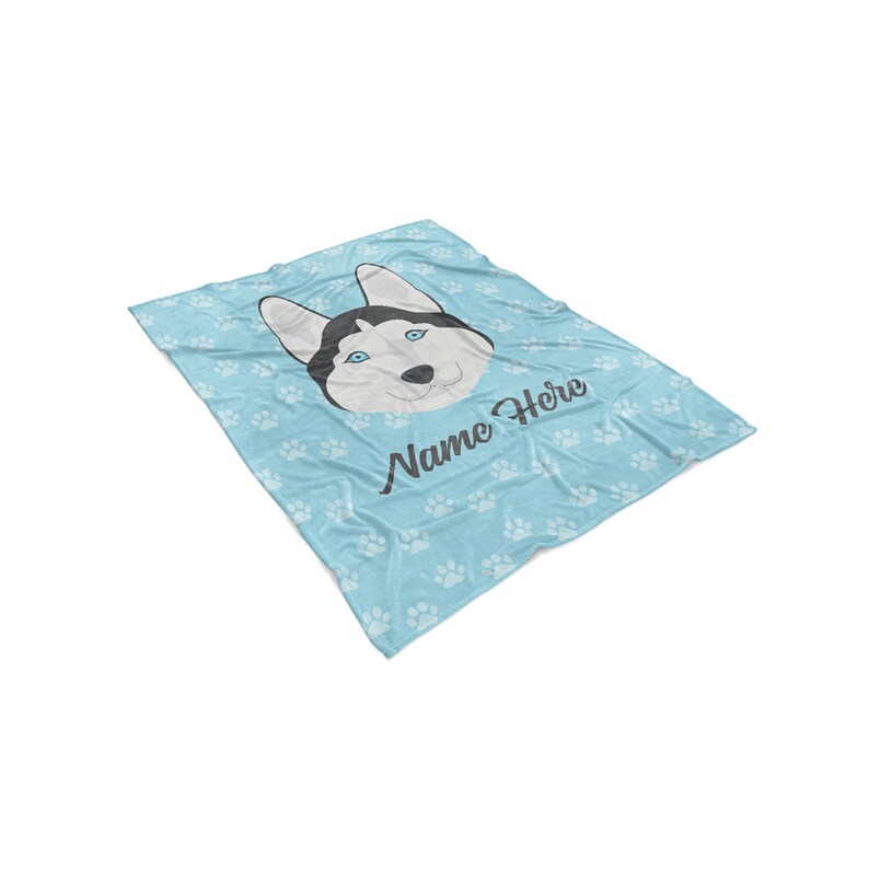 Siberian Husky Personalized Custom Fleece and Sherpa Blankets Etsy