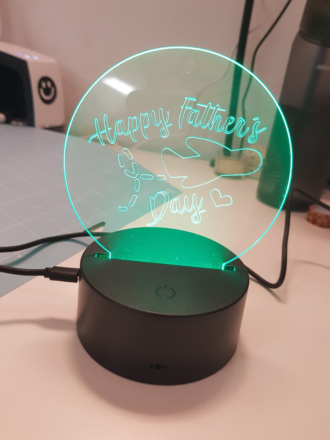 Personalized Led Lamp Etsy