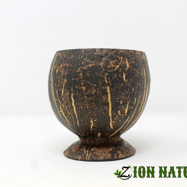 Coconut Shell Cups (Smooth Polished Exterior Finish) -Handmade