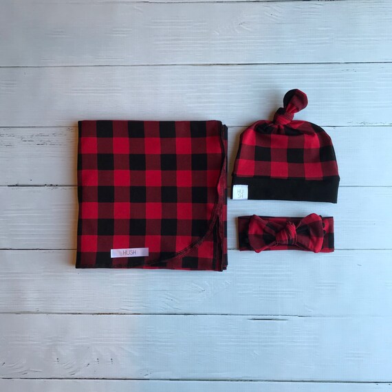plaid swaddle