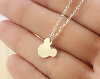 Mini Topolino Collana Sterling Silver, collana Disney, collana di Topolino per le donne, regali per i fan degli amanti disney, mamma topo, festa della mamma disney