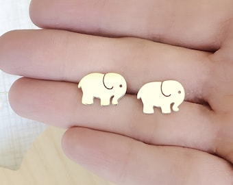 Argento Sterling Elefante Orecchini con Zirconia Cubica