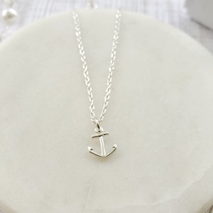 Tiny Anchor necklace Sterling Silver 925, nautical necklace, ocean necklace for women, dainty beach necklace, love surfer necklace jewelry image 8