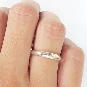 Plain silver ring, Minimalist ring, simple ring, Stackable name rings, dainty silver engagement ring, anniversary ring, everyday ring