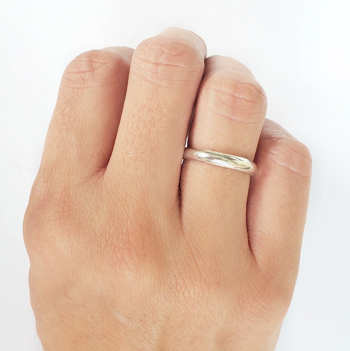 Sterling Silver Promise Rings for Couples Minimalist Wedding Ring Set — free download