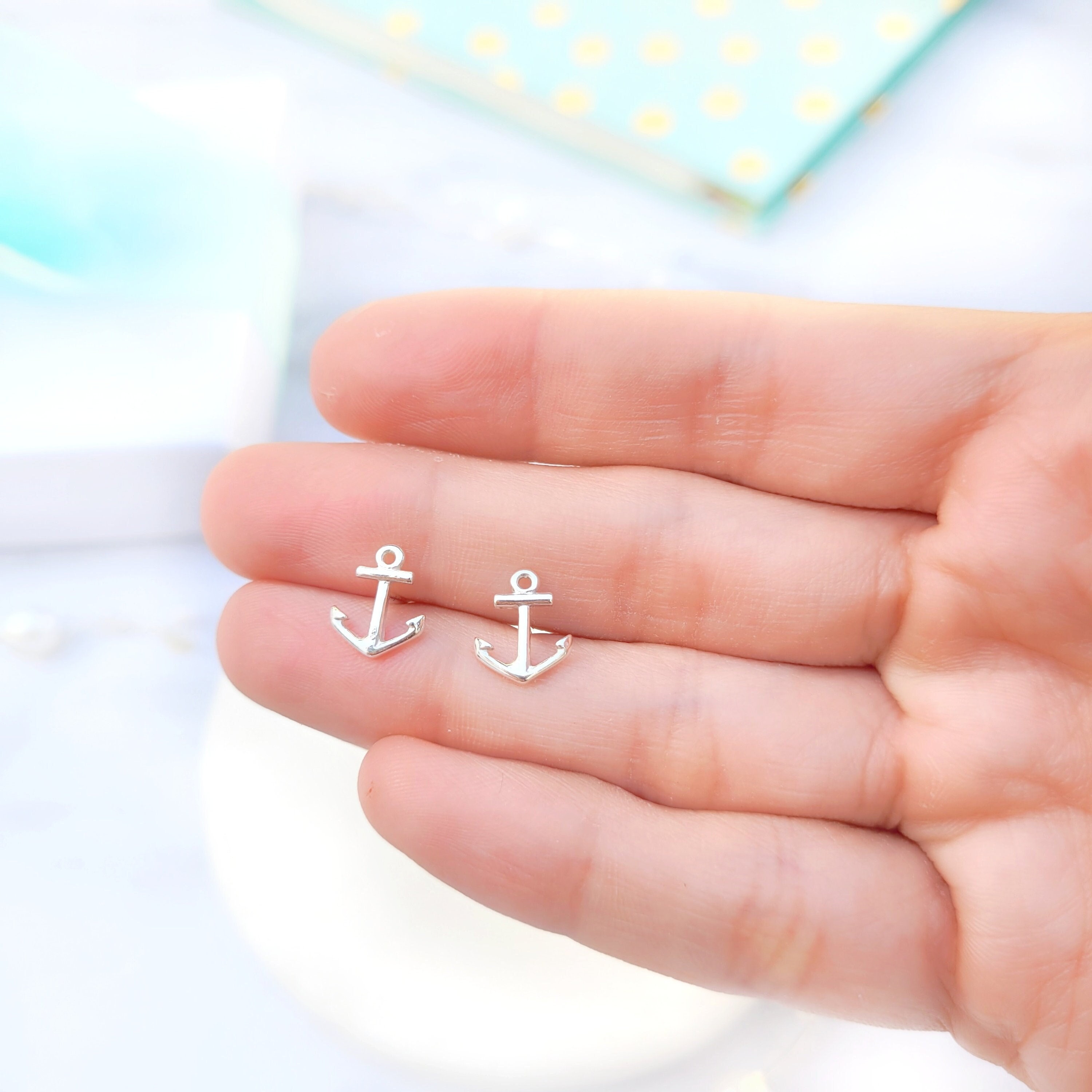 Tiny Anchor Earrings
