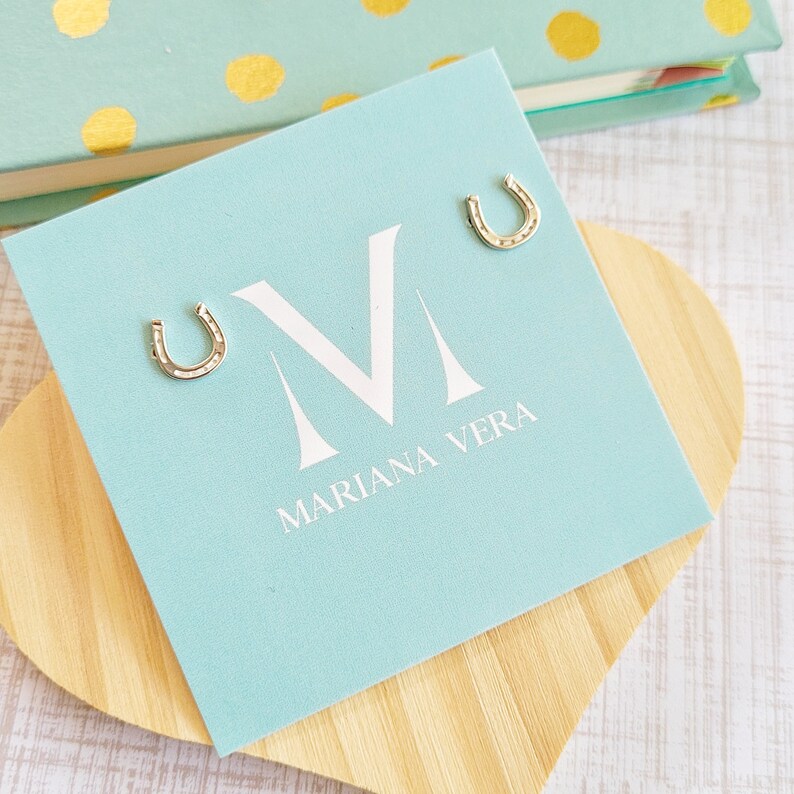 Tiny Horseshoe Earrings Sterling Silver Horse Shoe Luky Etsy