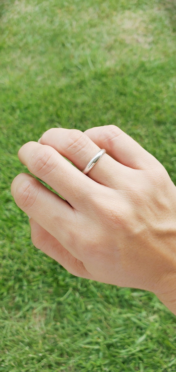 Plain silver ring Minimalist ring simple ring Stackable | Etsy