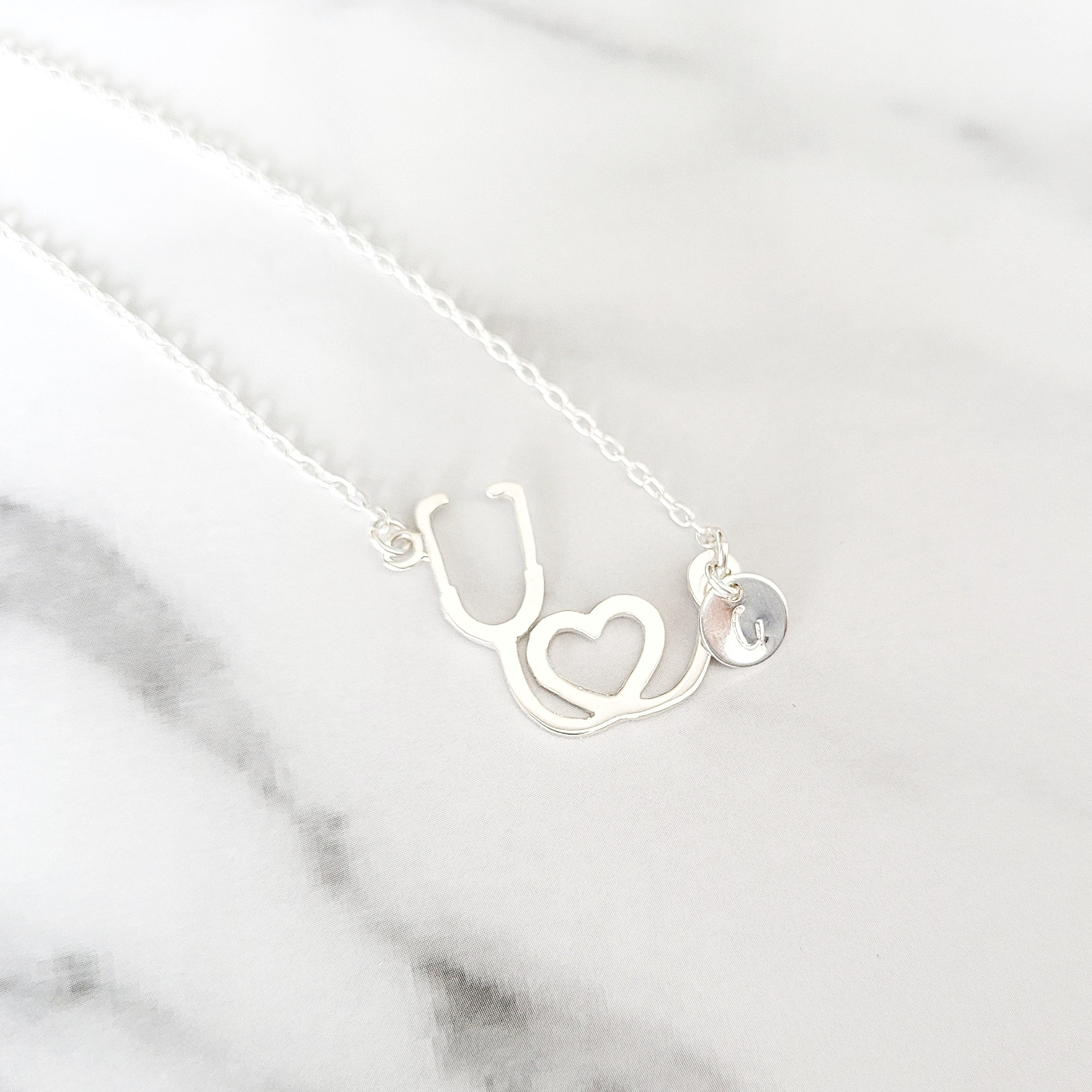 Stethoscope Necklace Sterling Silver Stethoscope Charm for Etsy