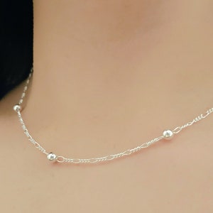 Sterling silver ball chain choker, silver choker, Sterling Silver Ball Chain Necklace, sterling ball chain, Minimalist Short Necklace,