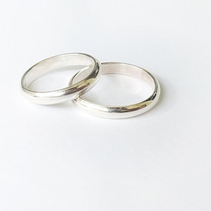 Versprechen Ringe für Paare Sterling Silber, Ehering Set für Sie und Ihn, Paare Ring Set, Versprechen Ring, minimalistische Ehering Set