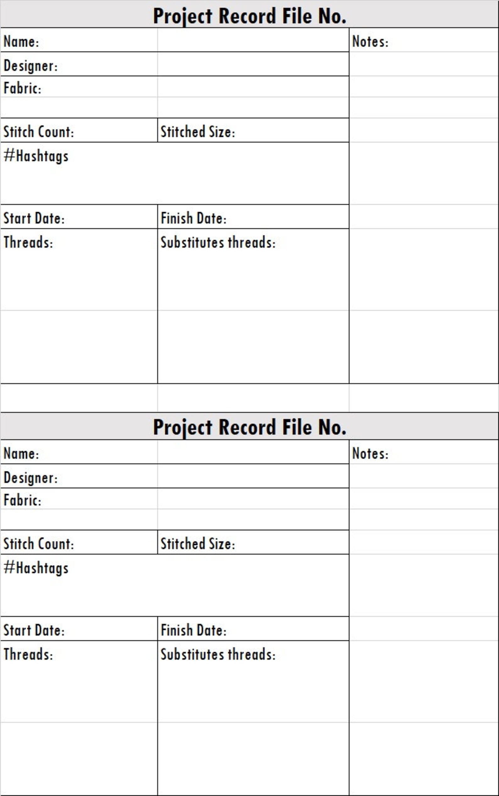 Cross Stitch Journal PDF Downloadable Pattern Etsy