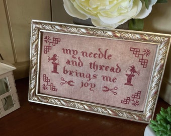 Brings Joy Cross Stitch PDF Downloadable pattern