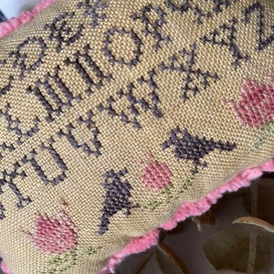 Mini Blackbird Sampler Cross Stitch PDF Patrón descargable
