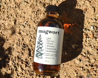 Organic Alcohol-free Mugwort Tincture 4oz