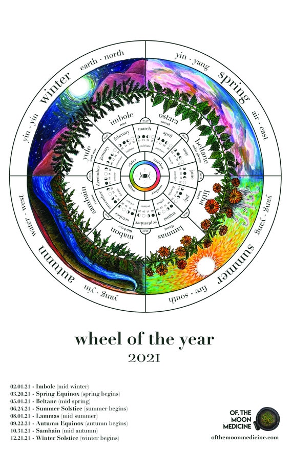 Wheel of the Year Calendar Embroidery PDF