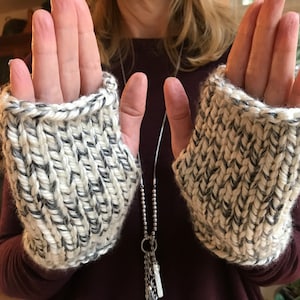 Super Thick Finger-less Gloves, Mittens, Knit Gloves, Gloves, Hand