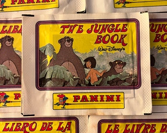 1981 Panini "The Jungle Book" zeldzame vintage verzegelde stickerpakketten
