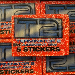 Topps 1991 “Terminator 2” Förseglad Filmklistermärkespaket