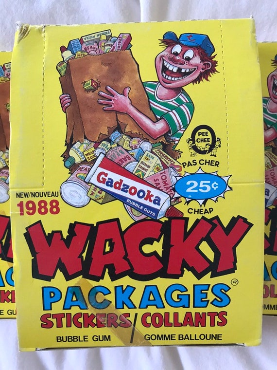 1988 Vintage Sealed Pee-chee Wacky Packages Wax Packed Stickers - Etsy