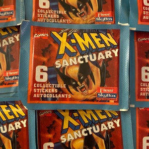 Fleer/Skybox '1996' Panini "X-Men Sanctuary" Paquetes de pegatinas selladas