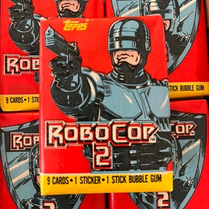 Topps 1990 "Robocop 2" Vintage Movie Trading Cards Sealed Pack.