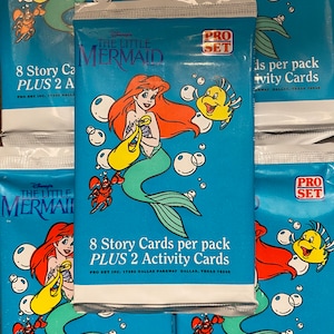 Packs de cartes à collectionner pour artistes à collectionner « La Petite Sirène » de Disney Pro Set 1991