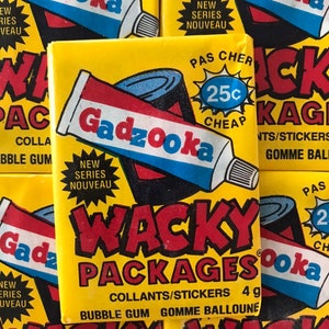 Pacotes malucos de Pee-Chee selados vintage de 1988, adesivos embalados em cera