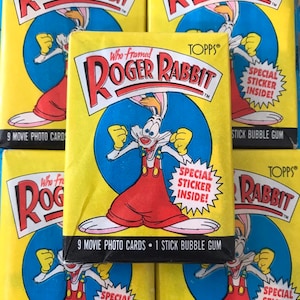 1987 Topps “ Who Framed Roger Rabbit” Sealed Movie Trading Card Packs