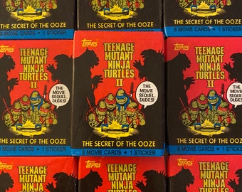 1991 Topps Teenage Mutant Ninja Turtles: Secret of the ooze” Paquetes de tarjetas coleccionables selladas