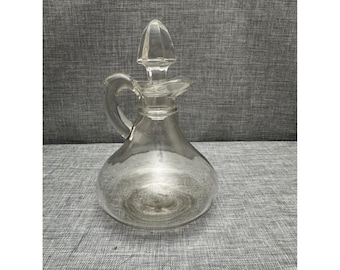 Glass Cruet with stopper Vintage Ancho Hocking