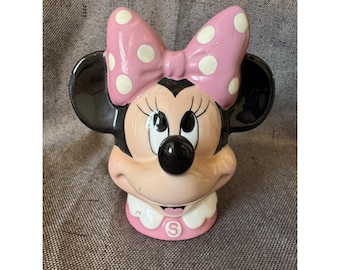 Saliera vintage Enesco Walt Disney con Minnie Mouse, ricambio per Topolino
