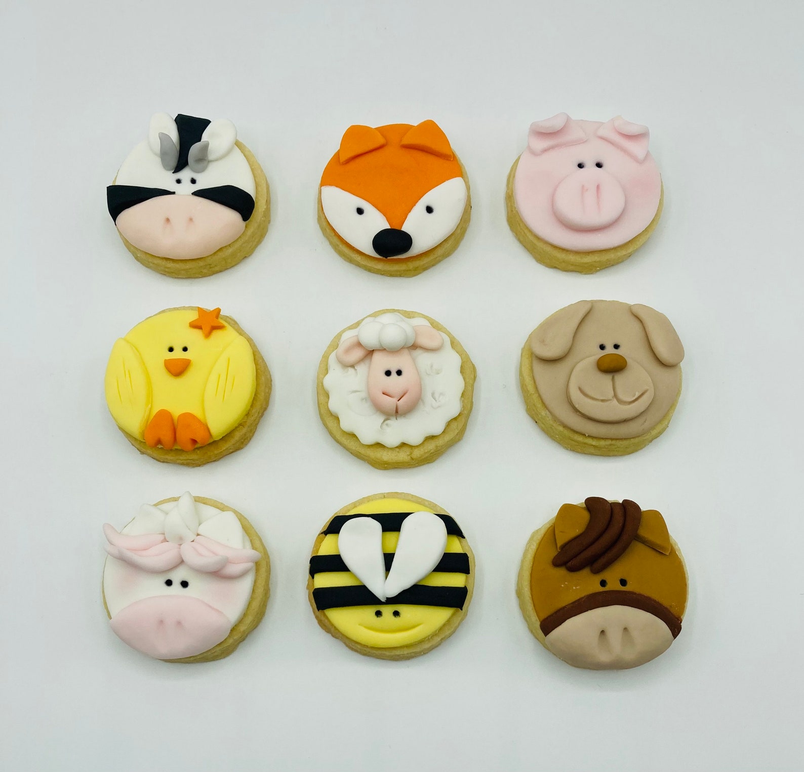 Mini Animal Shortbread Biscuits Personalised Children's Etsy