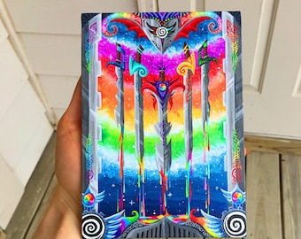 Original Tarot Painting - "Seven of Swords"