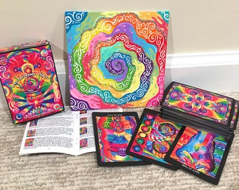 Spectrowhirl Tarot Deck 2nd Ed. Plus Original Spiral Glitter Painting!!