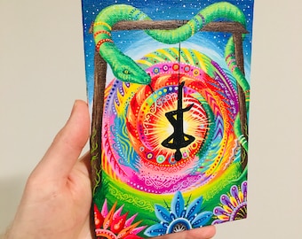 Original Tarot Card Painting - First Edition "Hanged Man"
