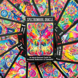 SPECTROWHIRL ORACLE DECK ( 54 handgemalte Intuitive Lese / Spielkarten)
