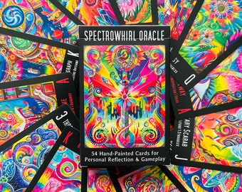 SPECTROWHIRL ORACLE DECK (54 Hand-Painted Intuitive Reading / Playing Cards)