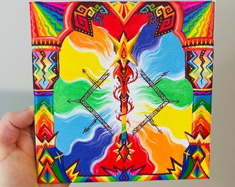 Original Rainbow Magic Wand Painting