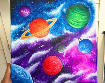Original Space Painting - &quot;Accretion Council&quot;