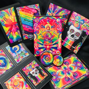 Spectrowhirl Tarot 2nd Ed. Sticker und Pin Bundle! (78 Karten & Buch)